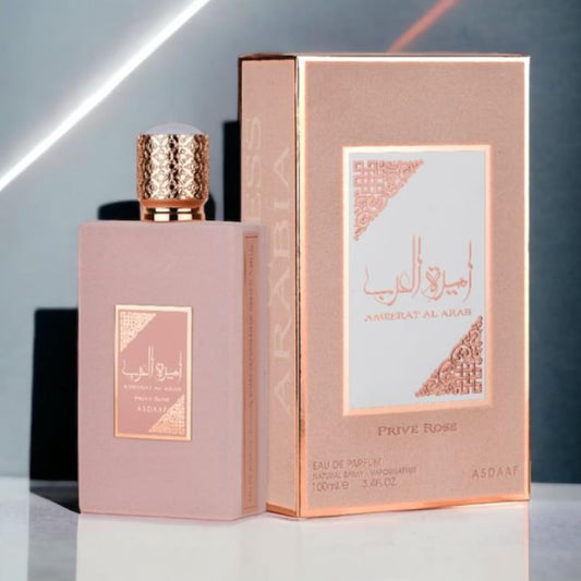 Perfume Asdaaf Ameerat Al Arab Privé Rose 100ml Original Importado - Fragrância Feminina Premium Árabe Eau de Parfum