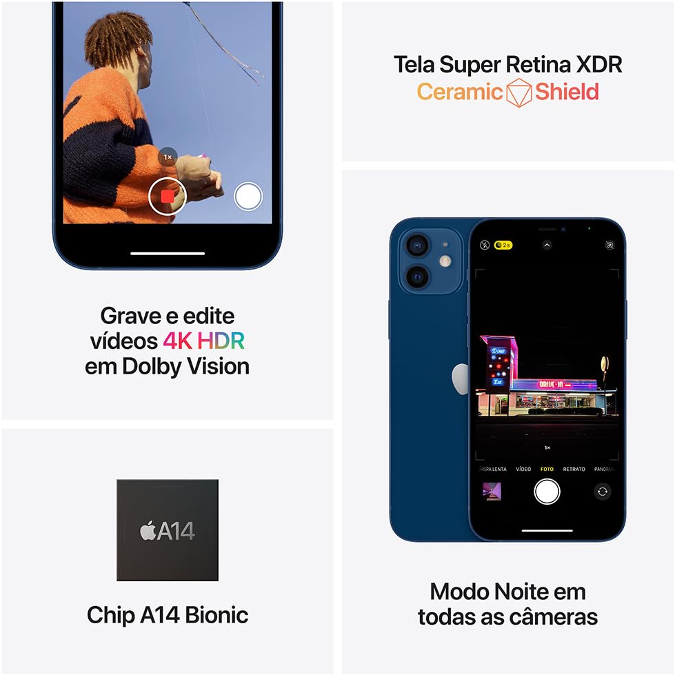 iPhone 12 128GB Semi Novo Original Apple Desbloqueado – Garantia e Envio Rápido | Dropper Imports