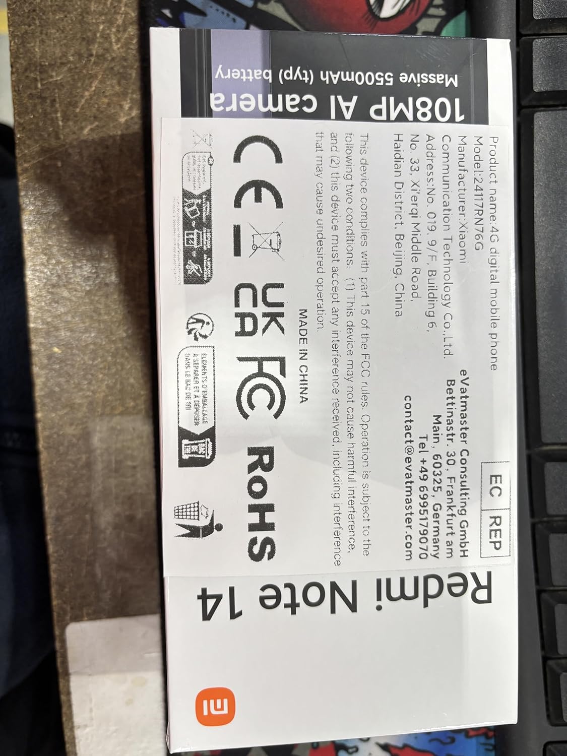 Smartphone Xiaomi Redmi Note 14 5G NFC Midnight Black (Preto) 8GB RAM 256GB ROM