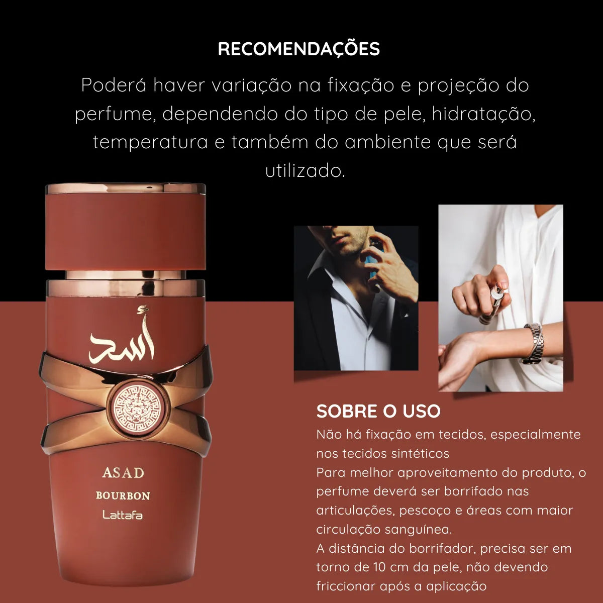 Perfumes Lattafa Asad Bourbon 100ml Original Importado - Eau de Parfum