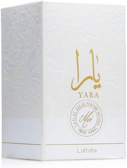 Perfume Lattafa Yara Moi White 100ml Original Importado - Fragrância Feminina Premium Árabe Eau de Parfum
