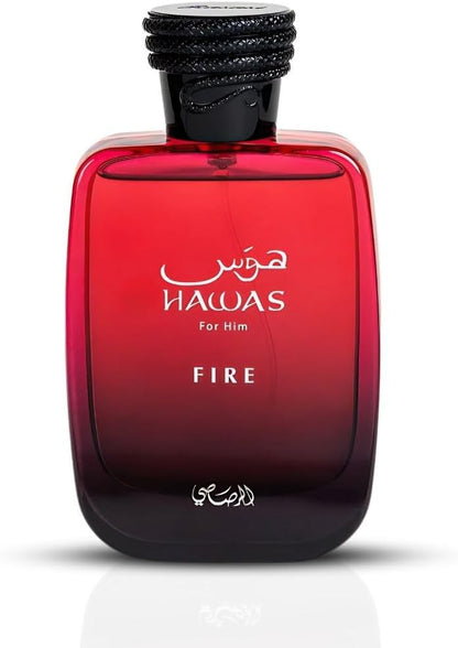 Perfume Rasasi Hawas Fire for Him 100ml Original Importado - Fragrância Masculina Premium Árabe Eau de Parfum