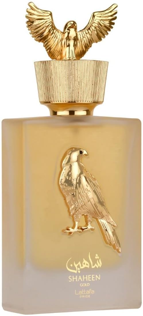 Perfume Lattafa Shaheen Gold 100ml Original Importado - Fragrância Masculina Premium Árabe Eau de Parfum