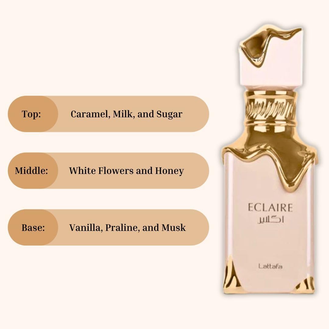 Perfume Lattafa Eclaire 100ml Original Importado - Fragrância Feminina Premium Árabe Eau de Parfum