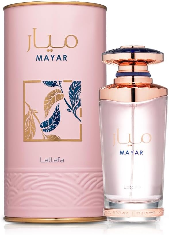 Perfume Lattafa Mayar Rose 100ml Original Importado - Fragrância Feminina Premium Árabe Eau de Parfum
