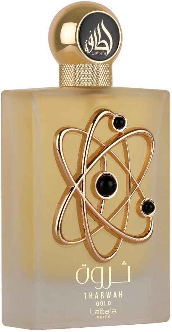 Perfume Lattafa Tharwa Gold 100ml Original Importado - Fragrância Unissex Premium Árabe Eau de Parfum