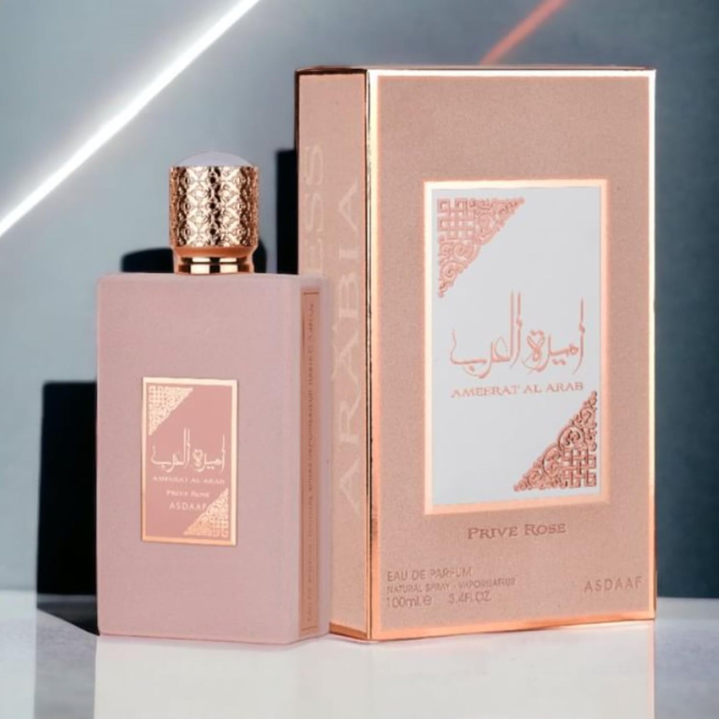 Perfume Asdaaf Ameerat Al Arab Privé Rose 100ml Original Importado - Fragrância Feminina Premium Árabe Eau de Parfum