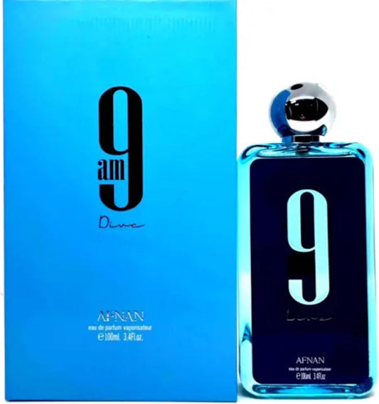 Perfume Afnan 9am Dive 100ml Original Importado - Fragrância Masculina Premium Árabe Eau de Parfum