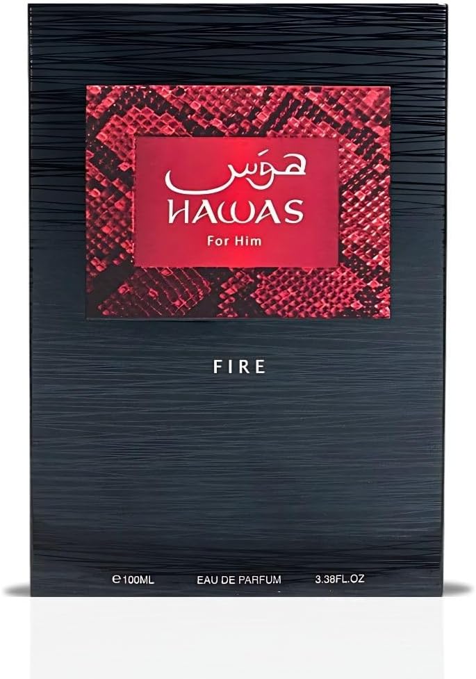 Perfume Rasasi Hawas Fire for Him 100ml Original Importado - Fragrância Masculina Premium Árabe Eau de Parfum