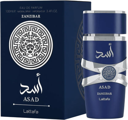 Perfume Lattafa Asad Zanzibar Limited Edition 100ml Original Importado - Fragrância Masculina Premium Árabe Eau de Parfum