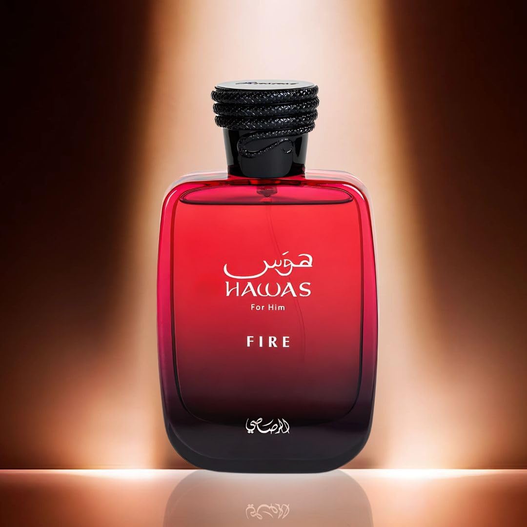 Perfume Rasasi Hawas Fire for Him 100ml Original Importado - Fragrância Masculina Premium Árabe Eau de Parfum