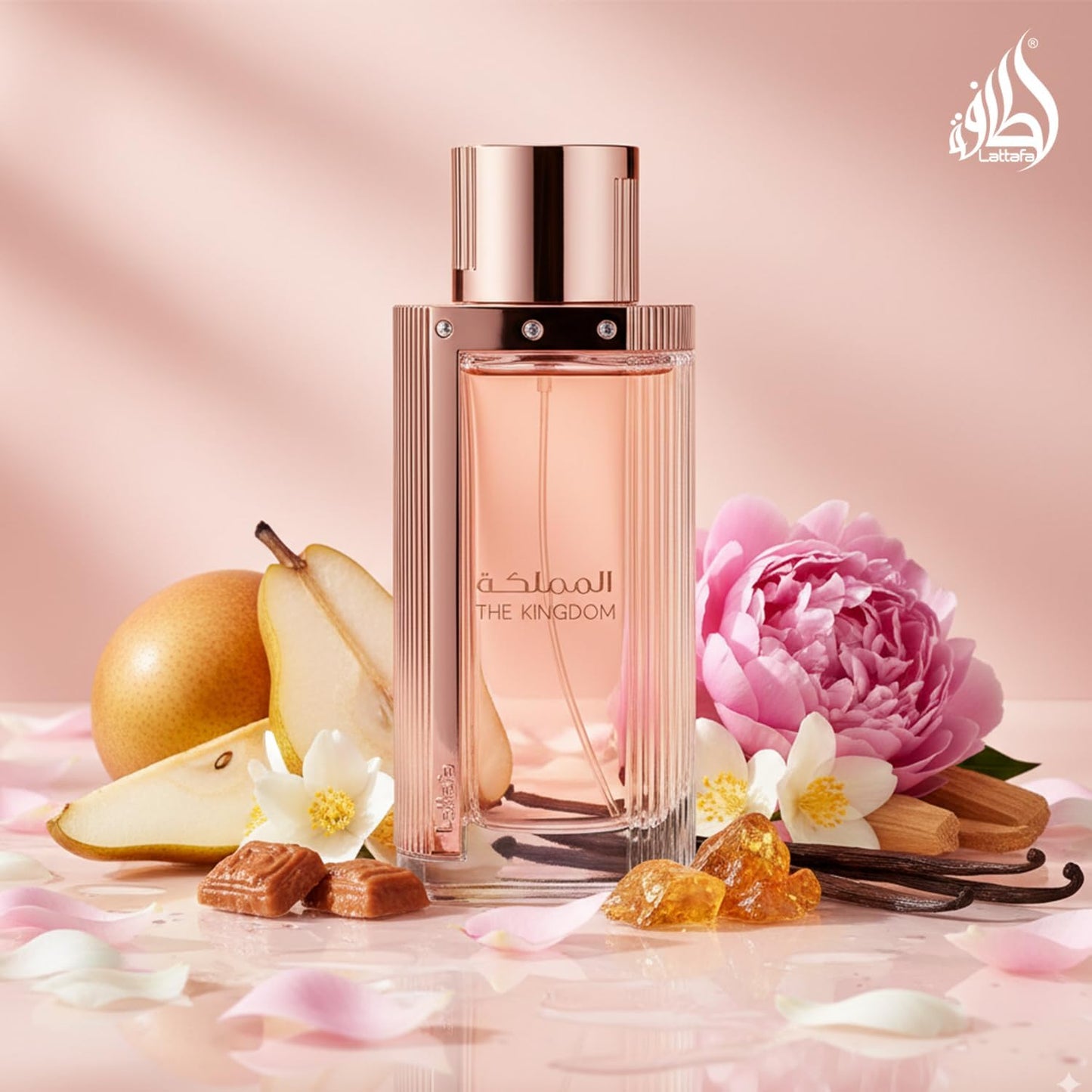 Perfume Lattafa The Kingdom Women 100ml Original Importado - Fragrância Feminina Premium Árabe Eau de Parfum