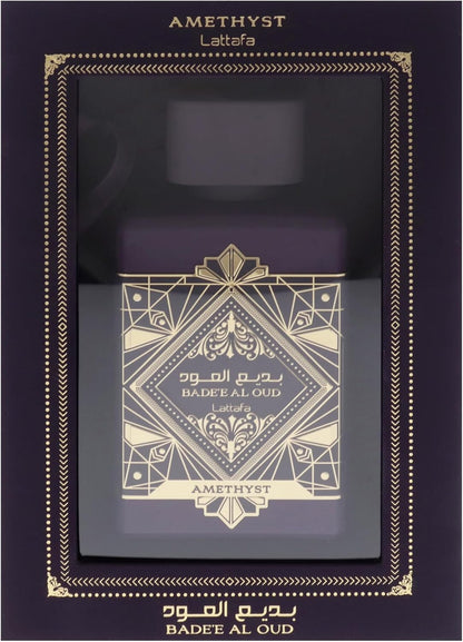 Perfume Lattafa Badee Al Oud Amethyst 100ml Original Importado - Fragrância Unissex Premium Árabe Eau de Parfum