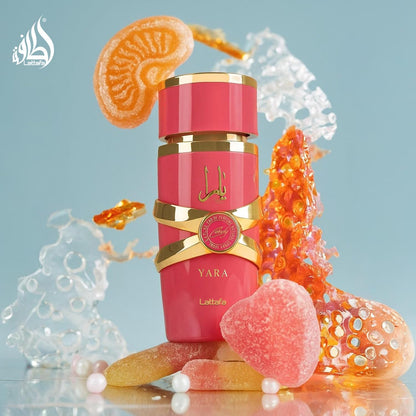 Perfume Lattafa Yara Candy 100ml Original Importado - Fragrância Feminina Premium Árabe Eau de Parfum