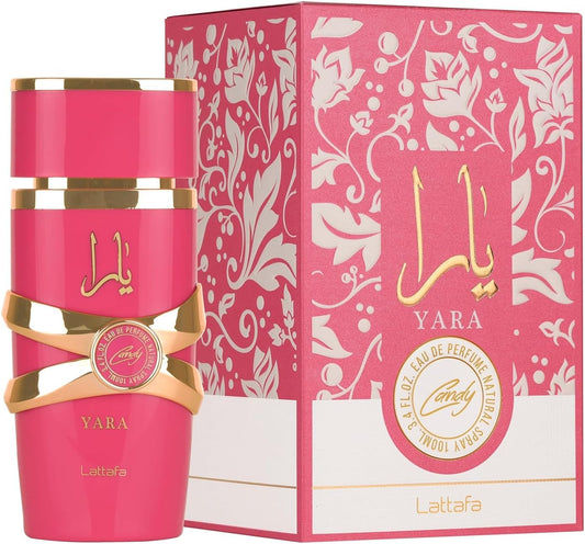 Perfume Lattafa Yara Candy 100ml Original Importado - Fragrância Feminina Premium Árabe Eau de Parfum