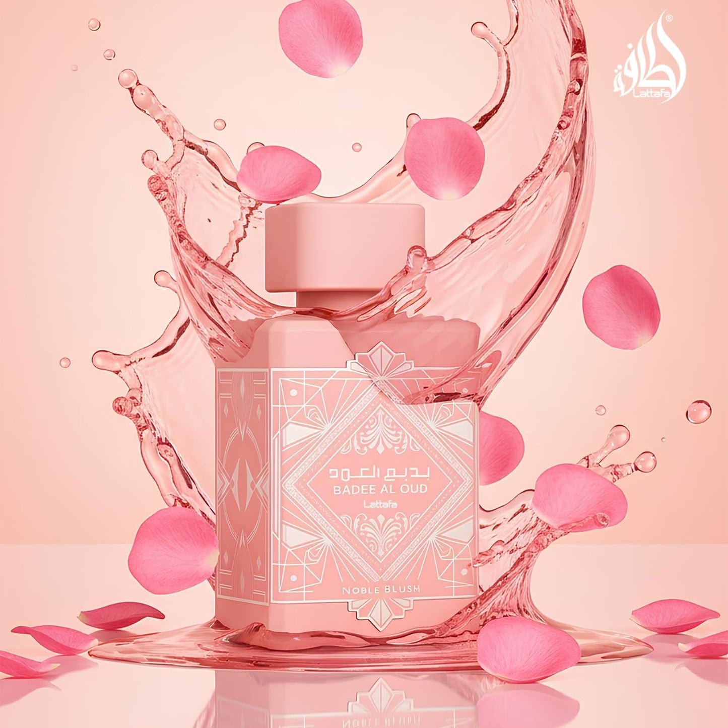 Perfume Lattafa Badee Al Oud Noble Blush 100ml Original Importado - Fragrância Feminina Premium Árabe Eau de Parfum