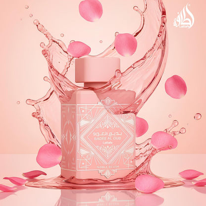 Perfume Lattafa Badee Al Oud Noble Blush 100ml Original Importado - Fragrância Feminina Premium Árabe Eau de Parfum