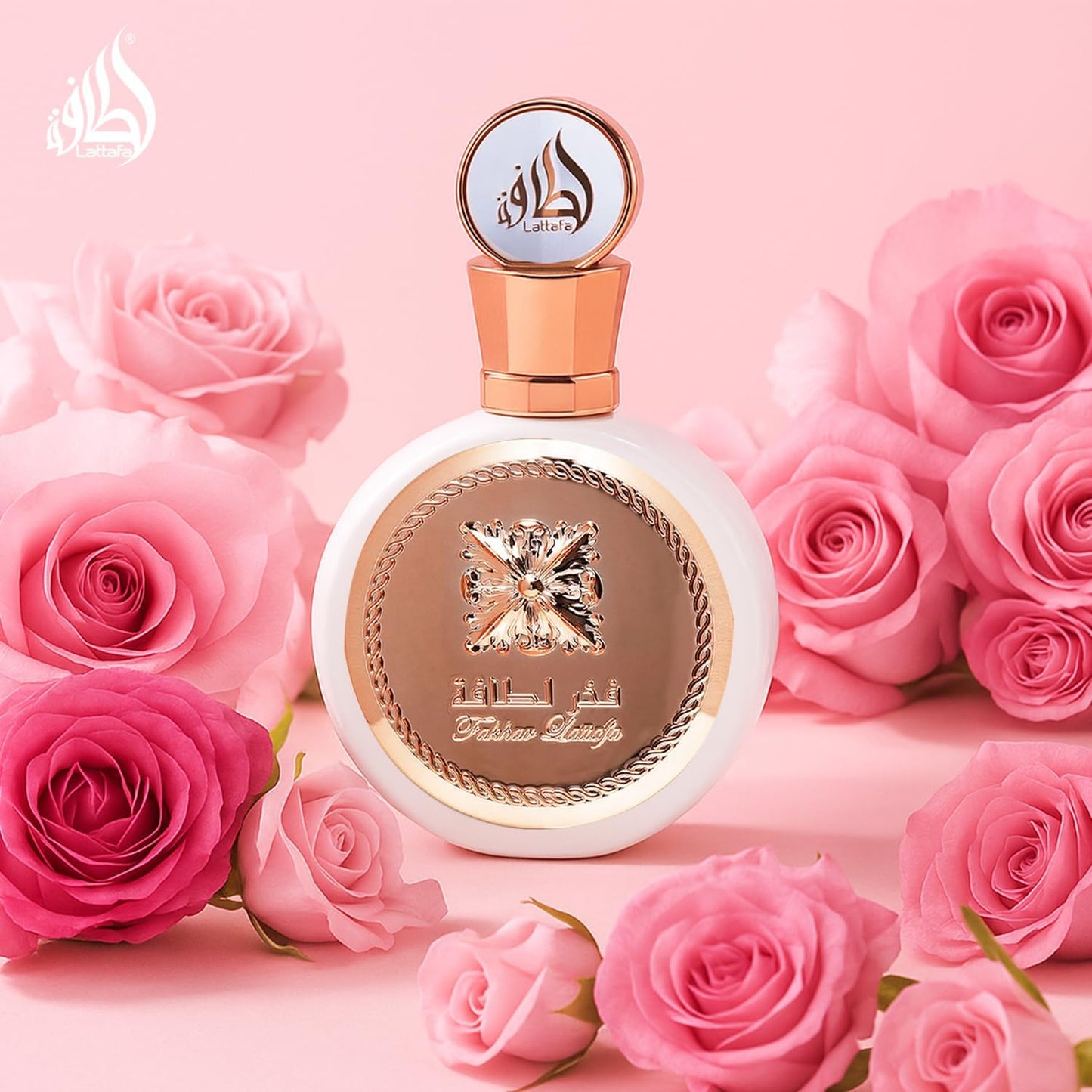 Perfume Lattafa Fakhar Rose 100ml Original Importado - Fragrância Unissex Premium Árabe Eau de Parfum