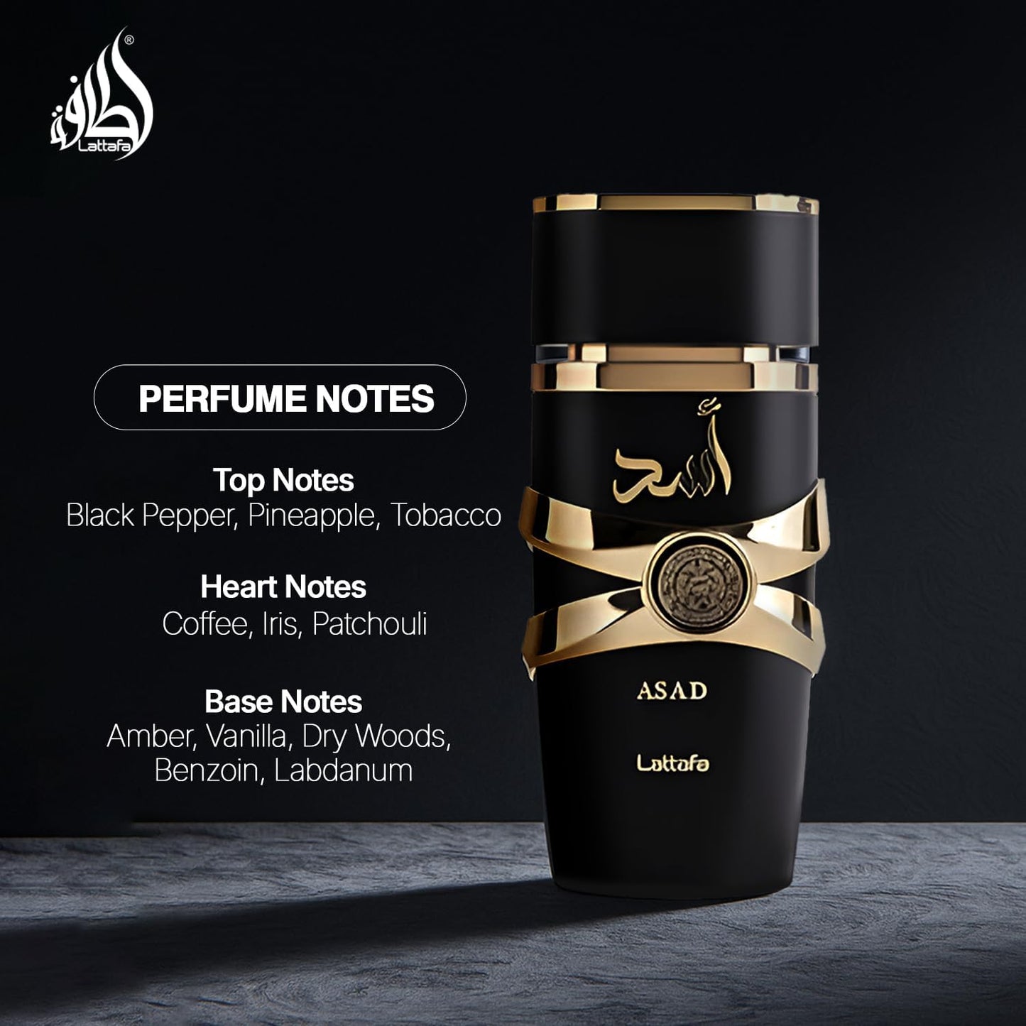 Perfume Lattafa Asad Preto 100ml - Edição Limitada Importada Eau De Parfum