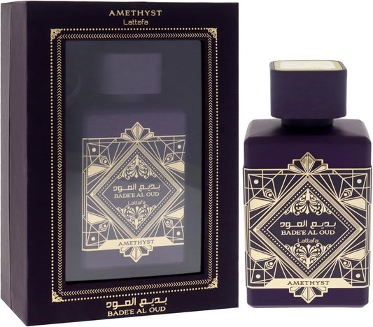 Perfume Lattafa Badee Al Oud Amethyst 100ml Original Importado - Fragrância Unissex Premium Árabe Eau de Parfum