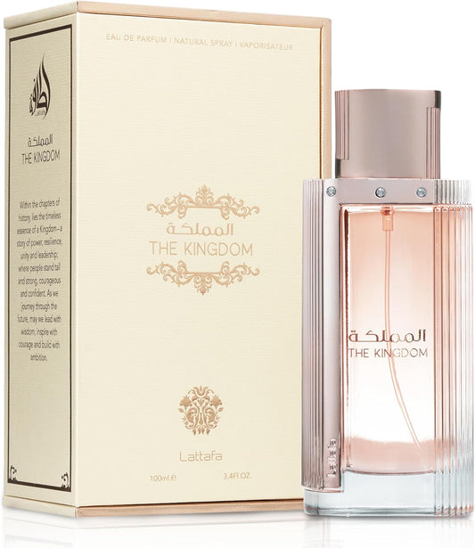 Perfume Lattafa The Kingdom Women 100ml Original Importado - Fragrância Feminina Premium Árabe Eau de Parfum