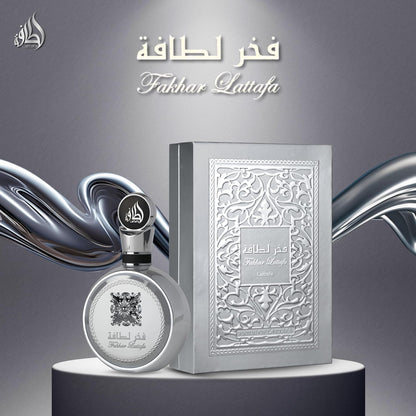Perfume Lattafa Fakhar Platin 100ml Original Importado - Fragrância Masculina Premium Árabe