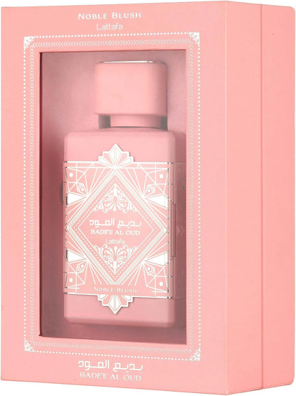 Perfume Lattafa Badee Al Oud Noble Blush 100ml Original Importado - Fragrância Feminina Premium Árabe Eau de Parfum