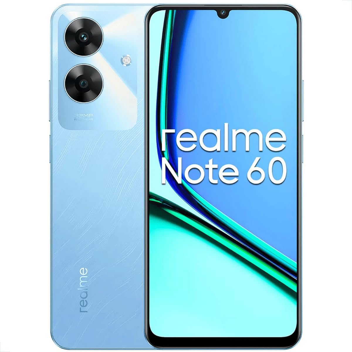 Smartphone Realme Note 60 128GB 4GB RAM Câmera 32MP Bateria 5000mAh - Azul