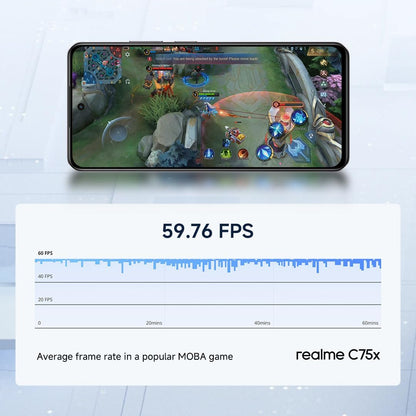 Smartphone Realme C75x 256GB 8GB RAM NFC IP69 - Azul