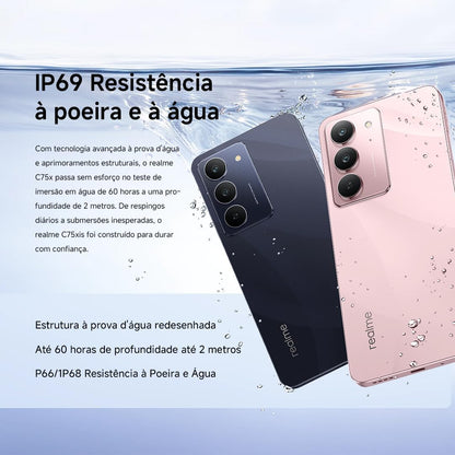 Smartphone Realme C75x 256GB 8GB RAM NFC IP69 - Azul