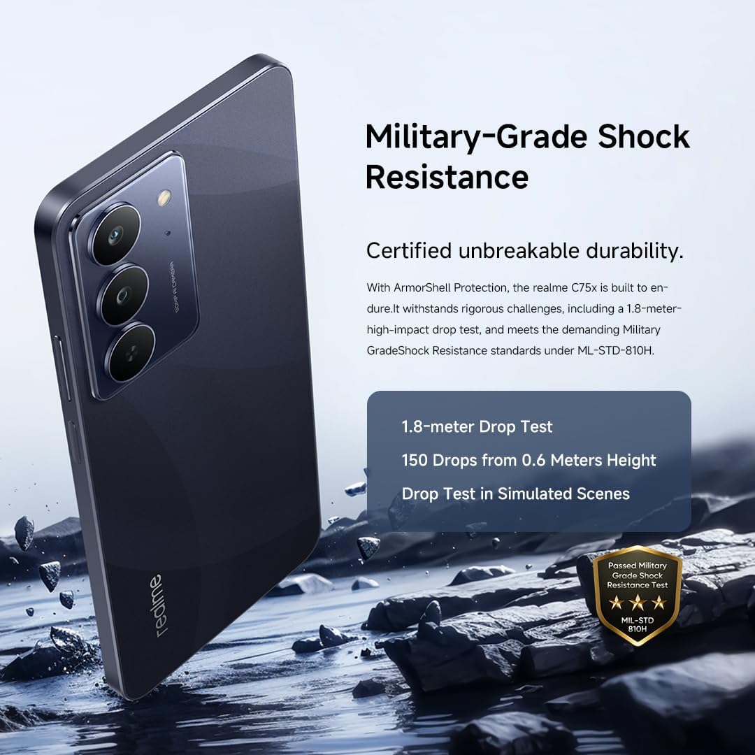 Smartphone Realme C75x 256GB 8GB RAM NFC IP69 - Azul