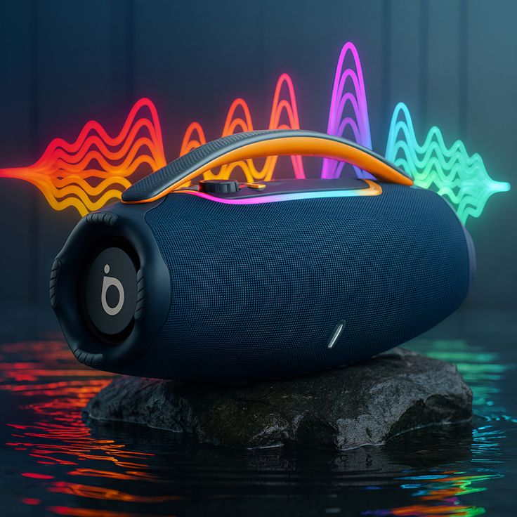 Caixa de Som Bluetooth 60w Boombox Basike BA RAD-172 Potente | Som 3D, Grave Forte e Bateria Duradoura