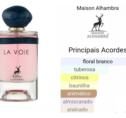 Perfume Maison Alhambra La Voie 100ml Original Importado - Fragrância Feminina Premium Árabe Eau de Parfum