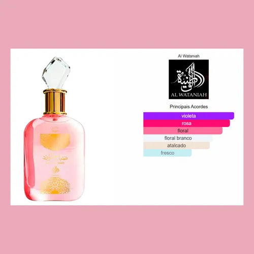 Perfume Al Wataniah Sabah Al Ward Sugar 100ml Original Importado - Fragrância Feminina Premium Árabe Eau de Parfum