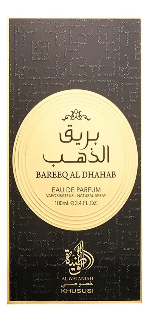 Perfume Al Wataniah Bareeq Al Dhahab 100ml Original Importado - Fragrância Unissex Premium Árabe Eau de Parfum