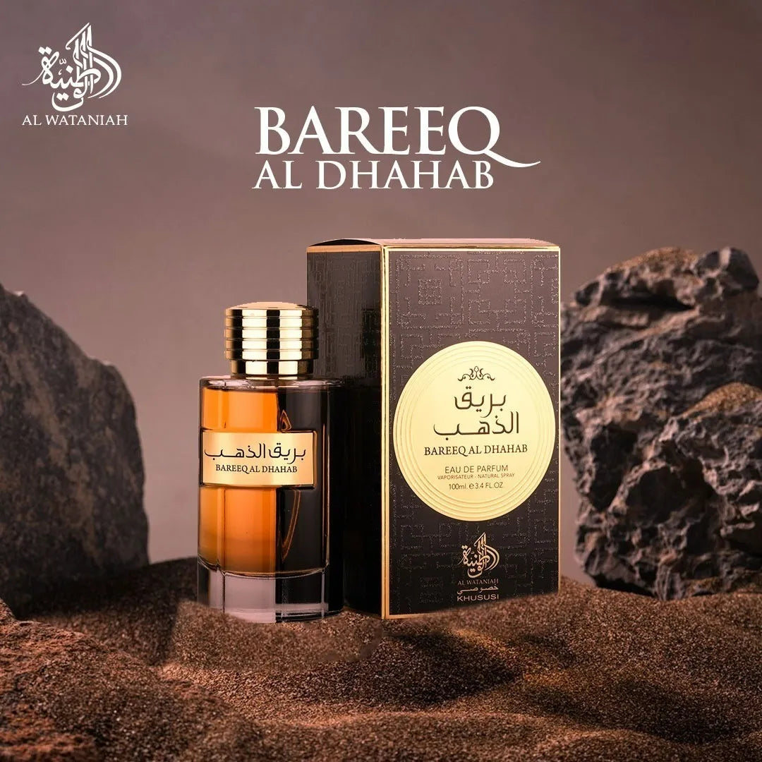 Perfume Al Wataniah Bareeq Al Dhahab 100ml Original Importado - Fragrância Unissex Premium Árabe Eau de Parfum