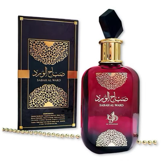Perfume Al Wataniah Sabah Al Ward 100ml Original Importado - Fragrância Feminina Premium Árabe Eau de Parfum