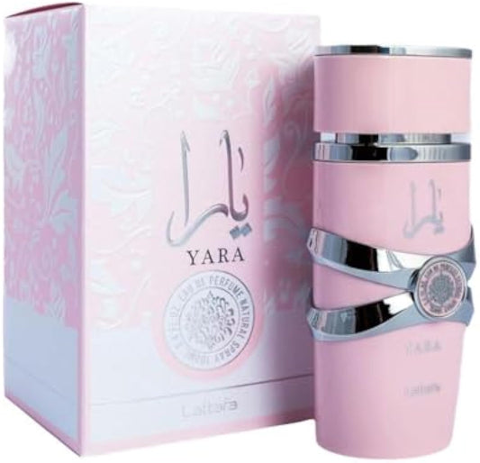 Perfume Lattafa Yara Rose 100ml Original Importado - Fragrância Feminina Premium Árabe Eau de Parfum