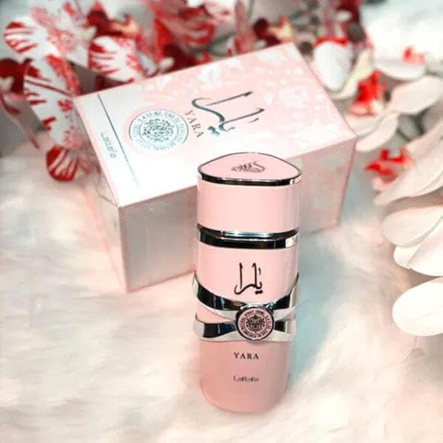 Perfume Lattafa Yara Rose 100ml Original Importado - Fragrância Feminina Premium Árabe Eau de Parfum