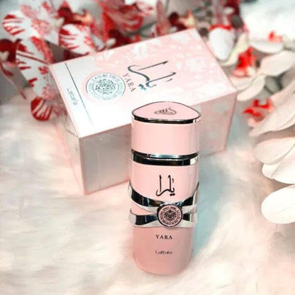Perfume Lattafa Yara Rose 100ml Original Importado - Fragrância Feminina Premium Árabe Eau de Parfum